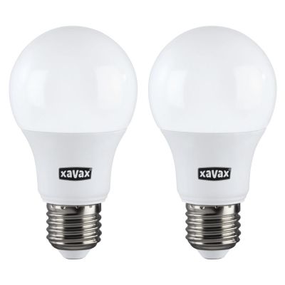 LED крушка Xavax, E27, 806 lm, 60W, Топло бяла, 2 бр